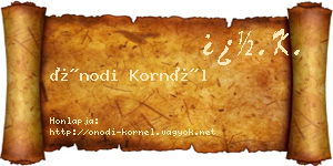 Ónodi Kornél névjegykártya